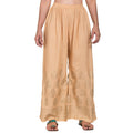 PAVONINE Beige Color Golden Printed Rayon Fabric Sharara For Women & Girls - Distacart