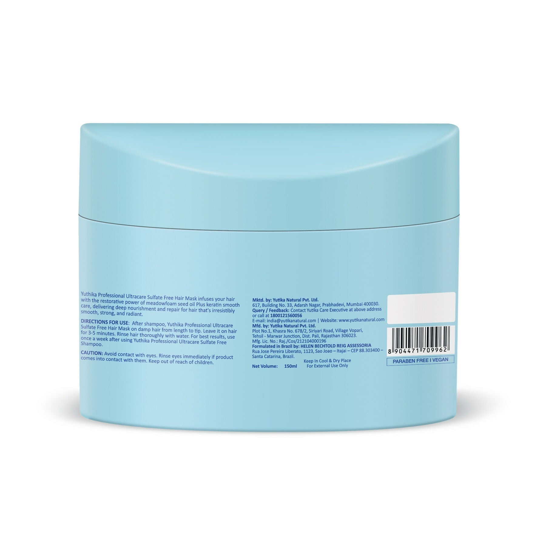 Yuthika Professional Ultracare Sulfate Free Hair Mask For Women & Men
