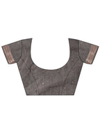 Shree Shyam Fashion Linen Cotton Grey Saree - Distacart