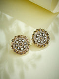 Nuyug 22k Gold Plated Round Stud Earrings - Distacart