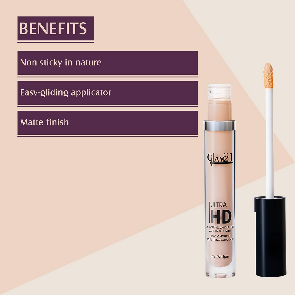 Glam21 Ultra HD Liquid Concealer for HD Finish - Medium Warm - Distacart