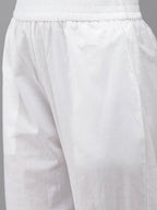 Yufta Women Blue And White Kurta with Trouser Set