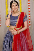DEIANA'S Beautiful Pure Jari Silk Weaving Lehengha Choli - Blue