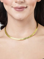 NVR Women Gold-Polished Choker Necklace