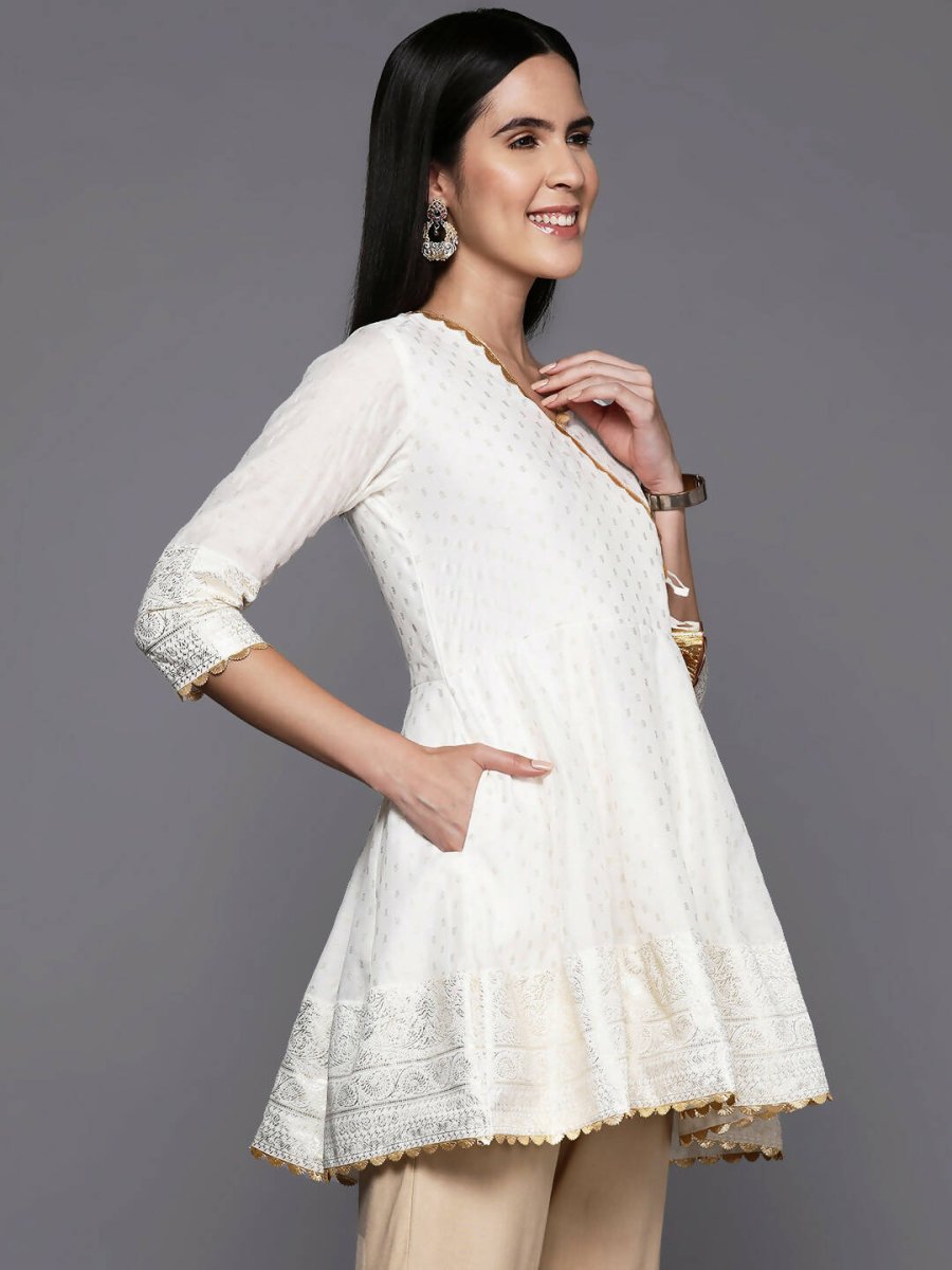 Ahalyaa Women's Traditional wear Tunic - Off-White