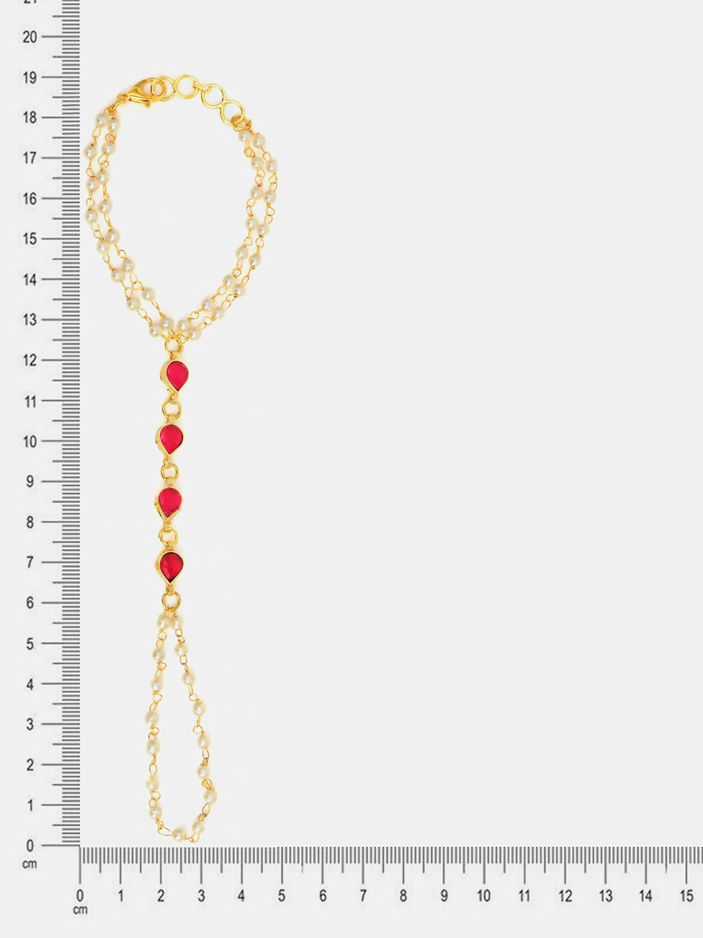 Ruby Raang Gulnaar Pearl Ruby Haath Phool - Distacart