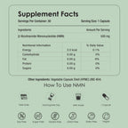 GATACA Pure β-NMN 500 mg Capsules with Nicotinamide Mononucleotide for More Energy, More Endurance, More Life