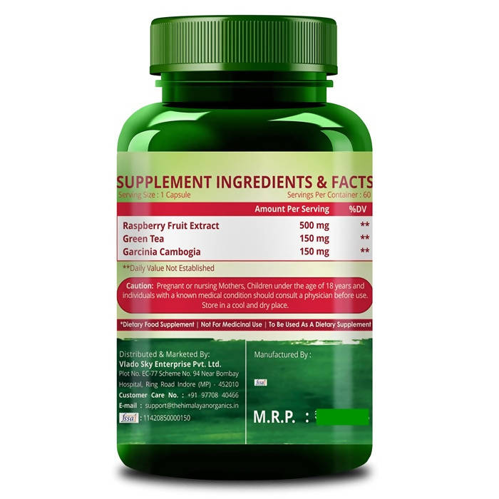 Himalayan Organics Raspberry 800 mg Vegetarian Capsules