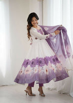 Joban Fashion Onion Pink Kurta Set Organza Sequin Embroidery Work - Distacart