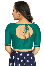 Aastha Fashion Women's Sea Green Art Silk Designer Party Wear Readymade Blouse