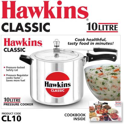 Hawkins Classic 10 L Pressure Cooker (CL10)