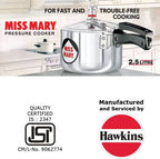 Hawkins Miss Mary 2.5 L Pressure Cooker (Aluminium)