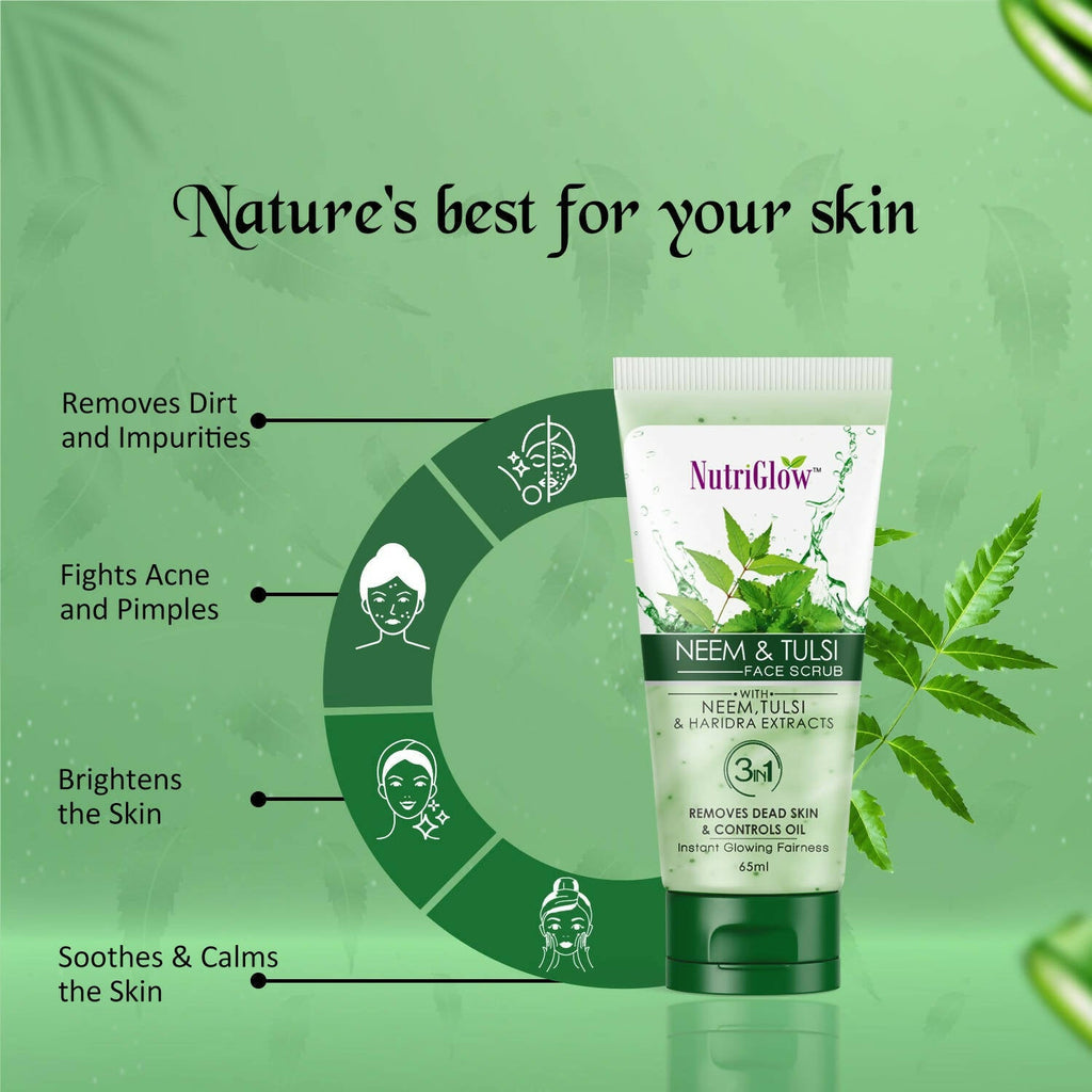 NutriGlow Neem & Tulsi Face Scrub - Distacart
