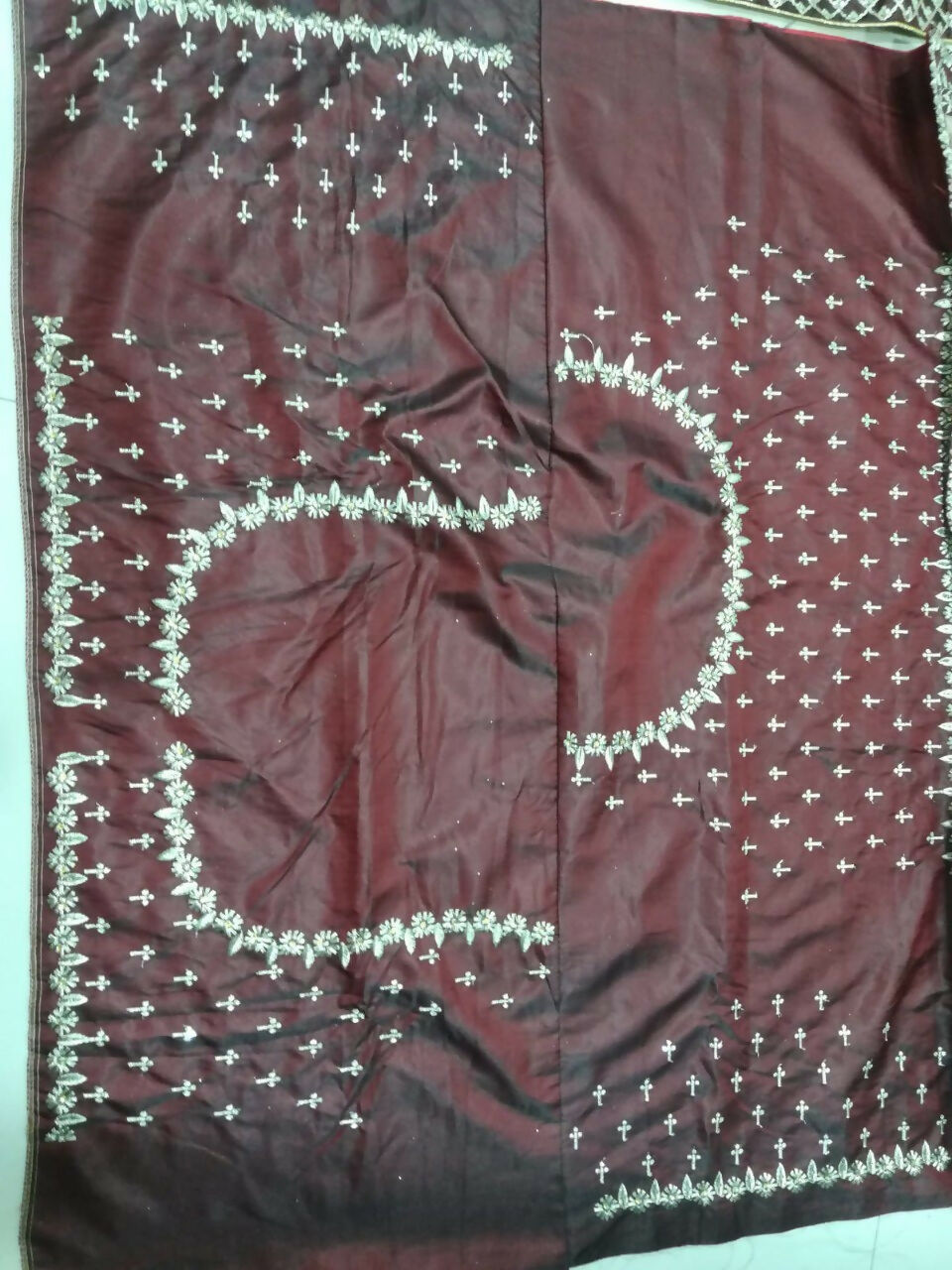 Jyoti Fashion Gorgeous Maroon Taffeta Satin Silk Sequins with Zari Thread & Coding Dori Embroidery Lehenga Choli with Dupatta