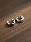 NVR Men's Silver Plated Hoop Earrings - Distacart