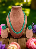 Inhanns Noor-E-Jalwa – Handmade Crystal Bead Necklace -Adjustable - Sea Green
