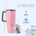 Nestasia Tumbler with Handle Straw & Lid - 1.2L (Pink)