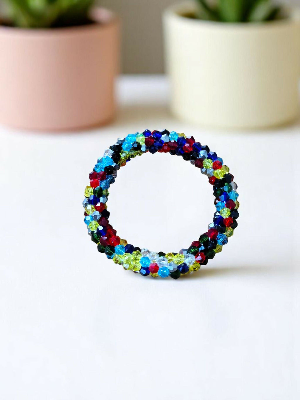 Inhanns Unisex Crystal Bloom – Adjustable Crystal Bead Bracelets - Multi Colour - Distacart