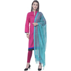 A R SILK Firozi Color Regular dupatta Cota cotton Dupattas and Chunnis