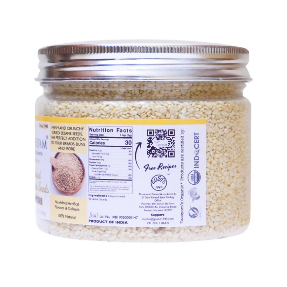 Tassyam Organics Unpolished Sesame Seeds - Distacart