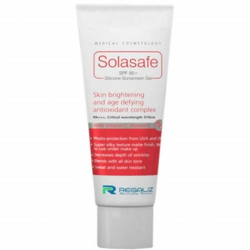 Regaliz Solasafe SPF 50+ Silicone Sunscreen Gel - Distacart