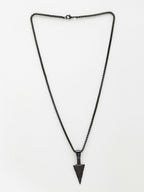 NVR Men's Black Rhodium-Plated Arrow-Shaped Pendant With Chain