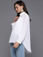 Ahalyaa Women's Traditional Wear Tunic - White