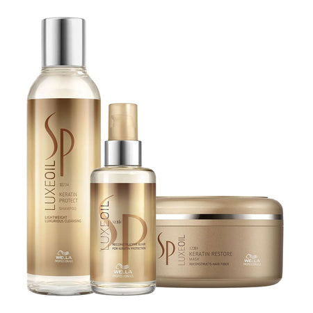 System Professional Luxe Oil Keratin Protect Shampoo, Mask and Hair Oil Combo