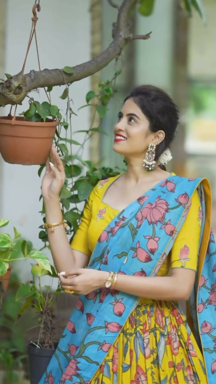 DEIANA'S Beautiful Pure Digital Print Weaving Lehengha Choli - Sky Blue