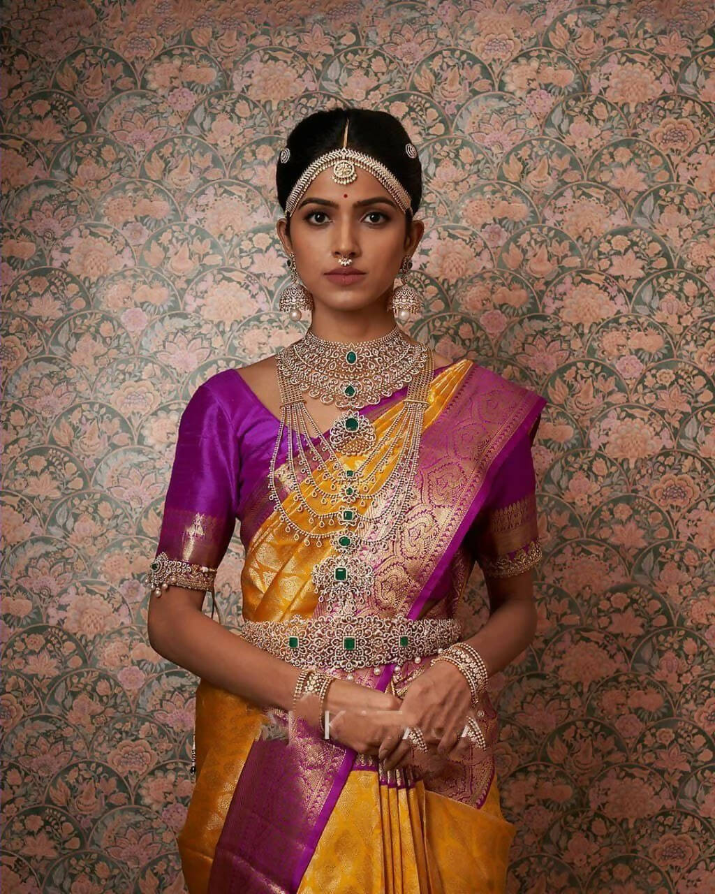 DEIANA'S Beautiful Designer Golden zari Soft Lichi Silk Saree - Yellow