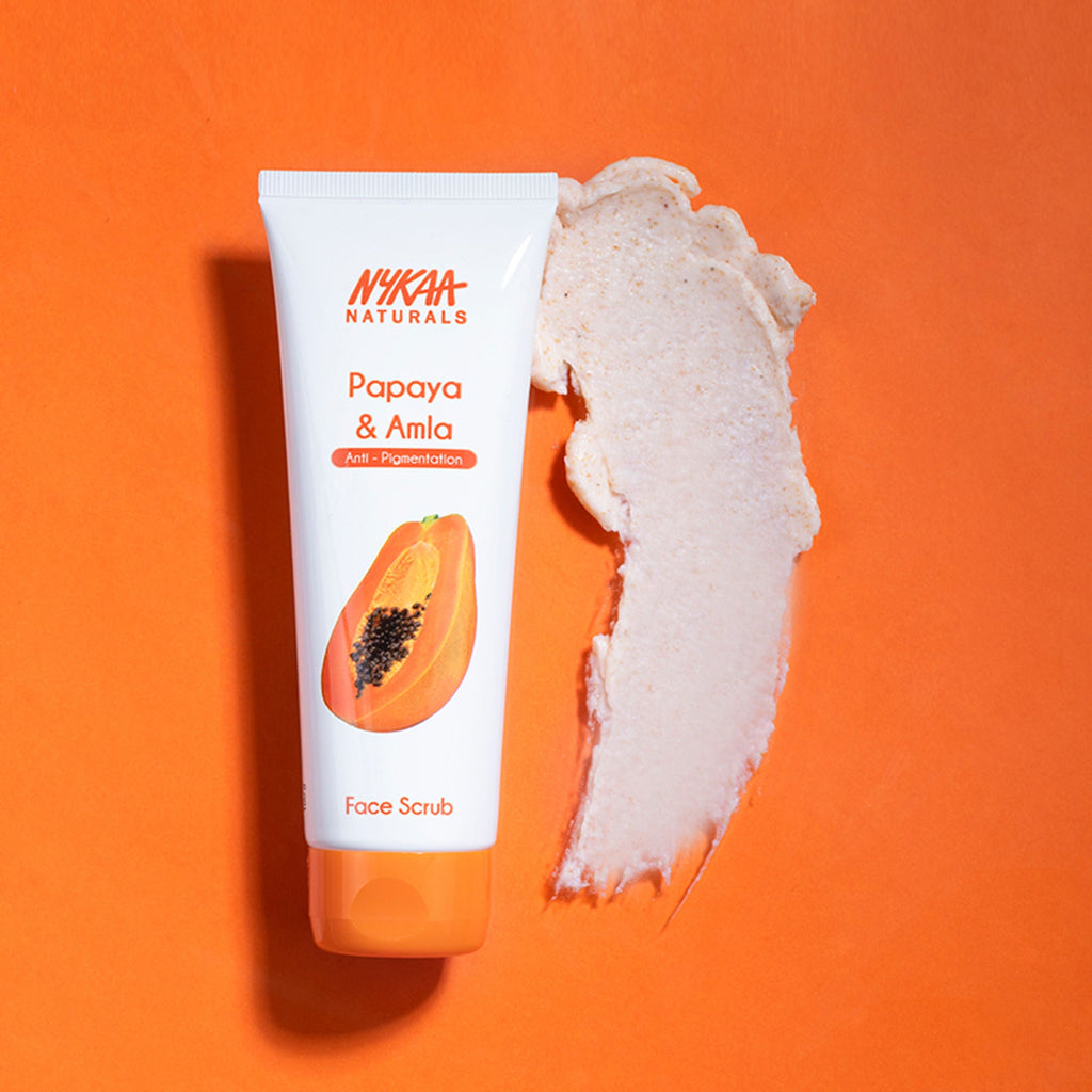 Nykaa Naturals Tea Tree & Neem Detox Face Scrub For Purifying, Acne Control & Clear Skin Glow - Papaya & Amla