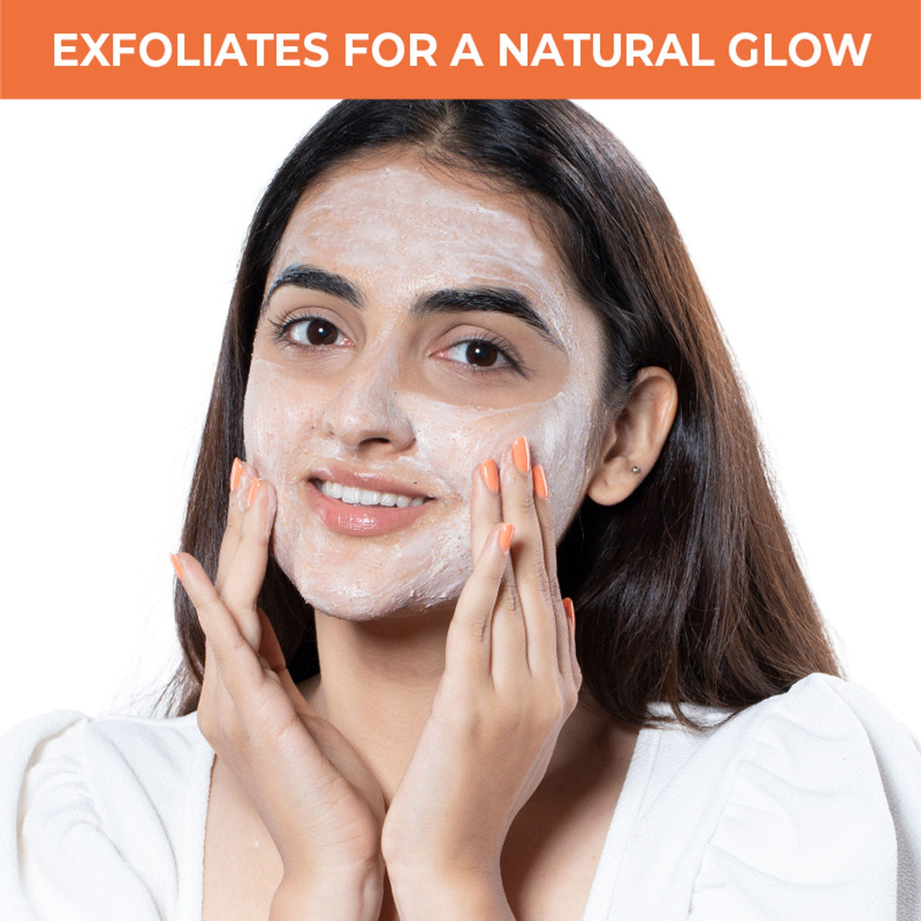 Nykaa Naturals Tea Tree & Neem Detox Face Scrub For Purifying, Acne Control & Clear Skin Glow - Papaya & Amla