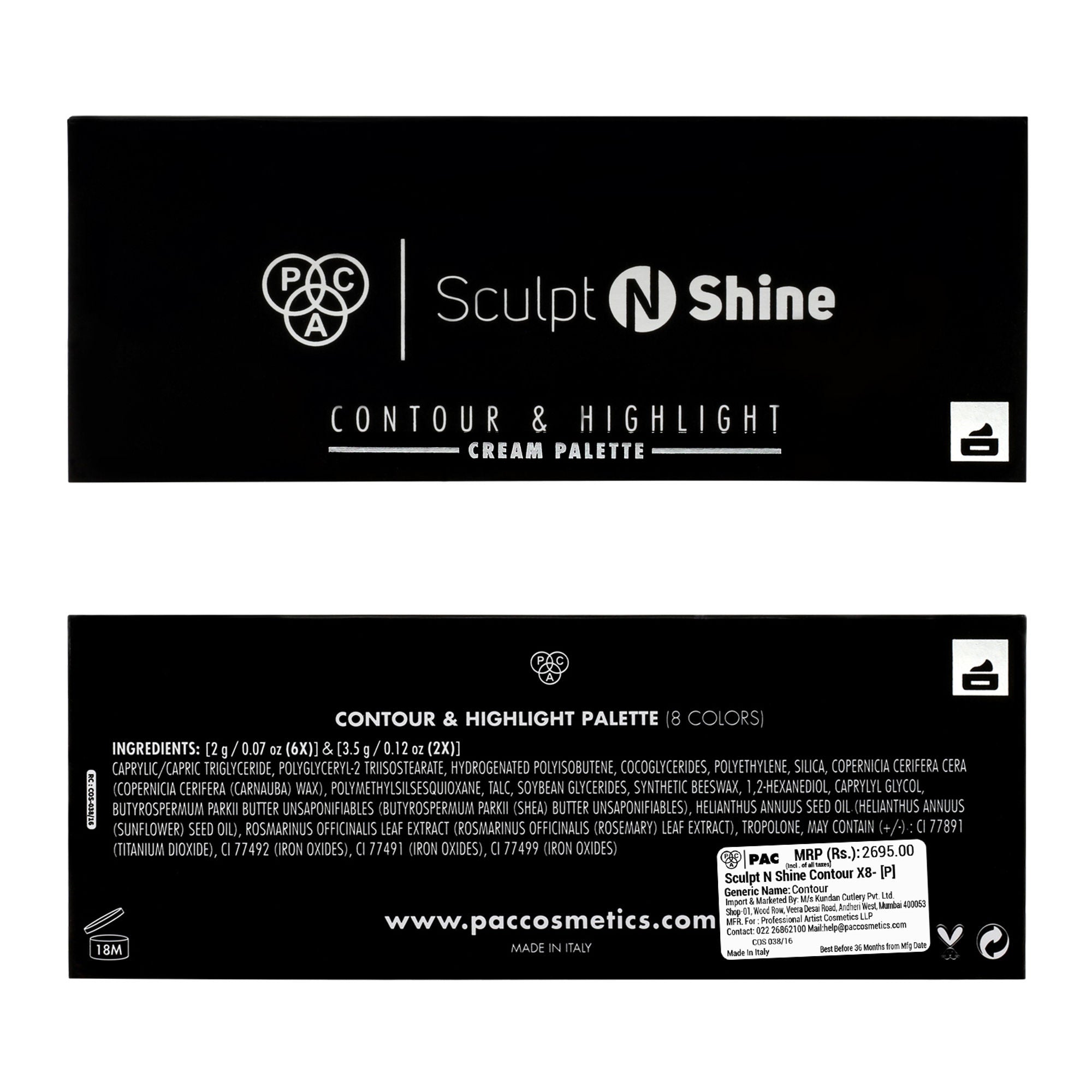 PAC Studio Sculpt N Shine Cream Contour X8