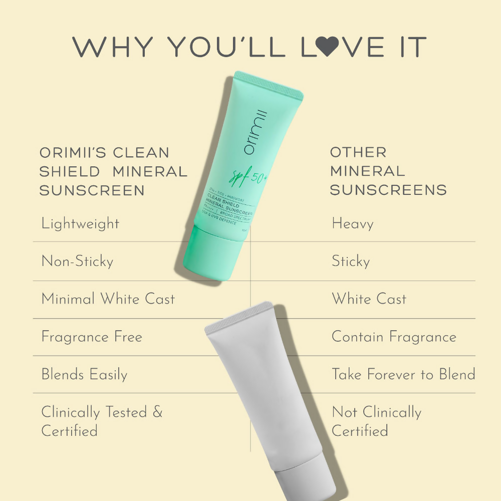 Orimii Chemical Shield Mineral Sunscreen SPF 50 PA++++