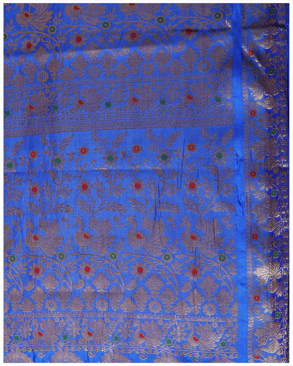 Mimosa Women's Blue Art Silk Kanjivaram Saree - Distacart