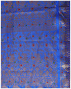 Mimosa Women's Blue Art Silk Kanjivaram Saree - Distacart
