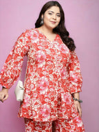 Ahalyaa Women's Traditional wear Tunic - Red