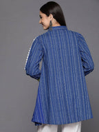 Ahalyaa Women Blue Cotton Printed Tunic - Distacart