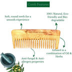 The Pure Story Oil Infused Neem Wood Wide Tooth Comb - Distacart
