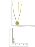 Natural Stones Antique Finish Earrings and Necklace set - Ruby Raang