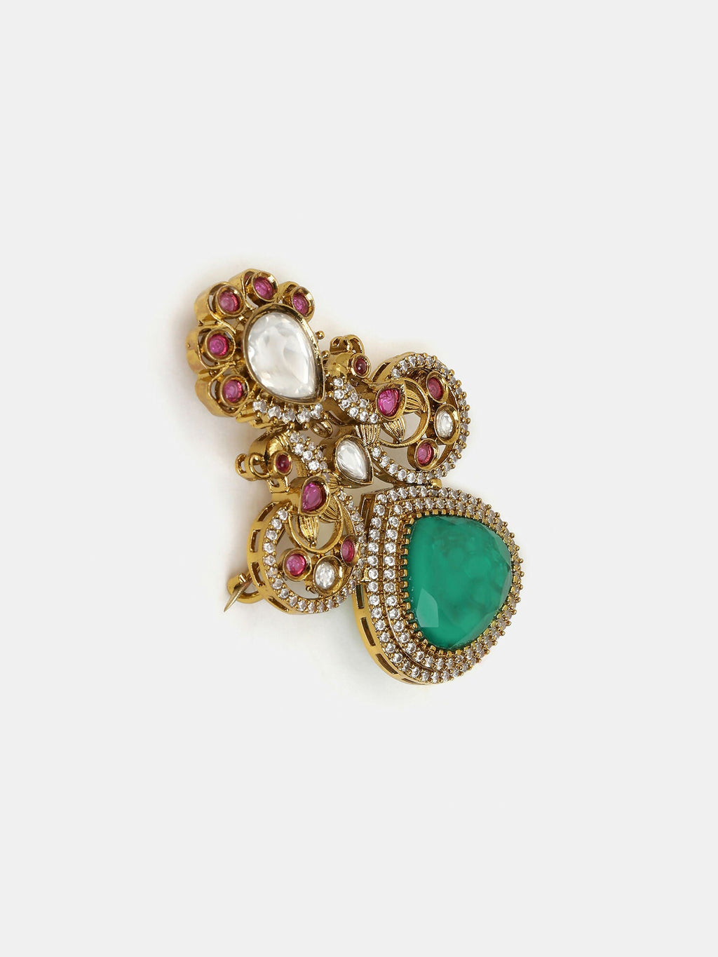 Ruby Raang Green Mosaic Brooch