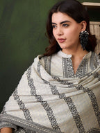 Sangria Self Design Straight Kurta & Trouser With Dupatta