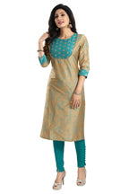 Snehal Creations Beige Cotton Silk Tunic for Women - Distacart