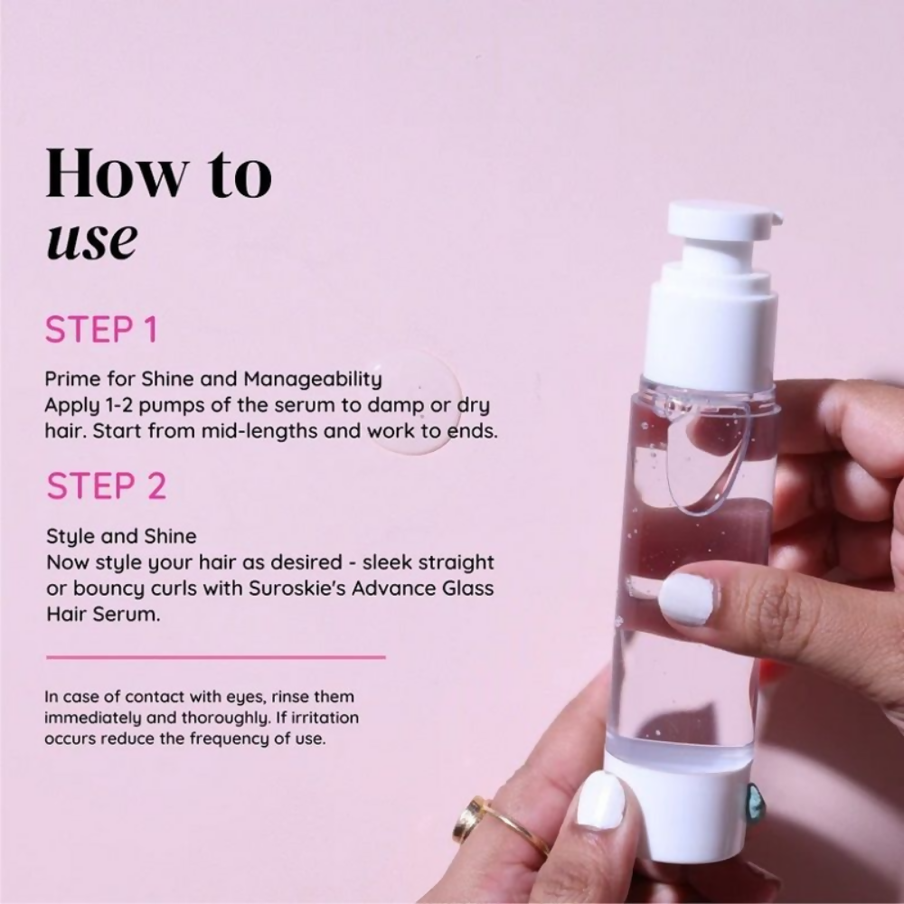 SUROSKIE Advance Glass Hair Serum For Shine & Frizz Control - Distacart