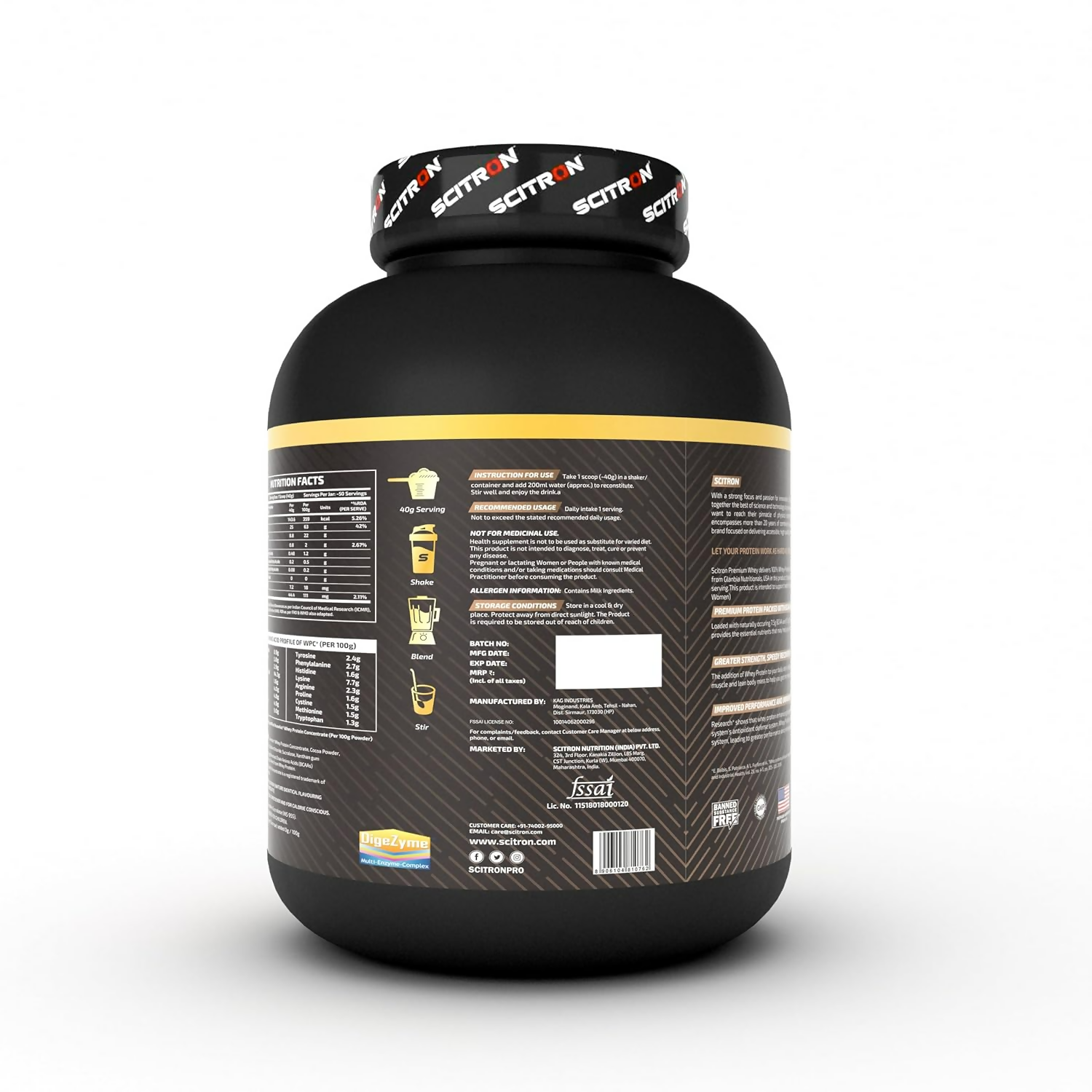 Scitron Nitro Series Premium Whey Rich Chocolate - Distacart