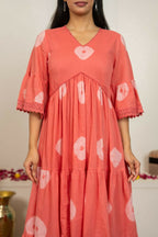 Joban Fashion Pink Tie & Dye Cotton Suit Set - Distacart
