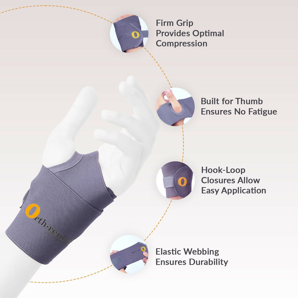 Orth-rem Wrist Support Brace with Thumb Loop Strap - Distacart
