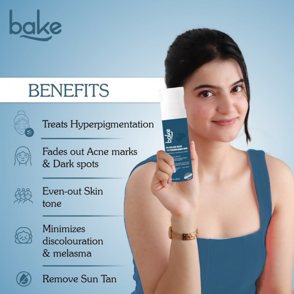 Bake 10% Azelaic Acid + 5% Tranexamic Acid Pigmentation Corrector Cream