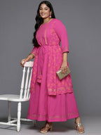 Ahalyaa Women's Traditional wear Ethnic Dress - PINK - Distacart