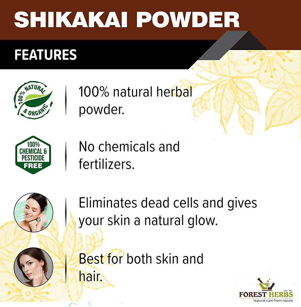 Forest Herbs 100% Natural Organic Amla, Reetha, Shikakai Powder Combo